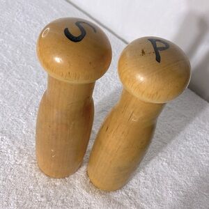 Vintage Rustic Wooden Salt and Pepper Mills Grinders